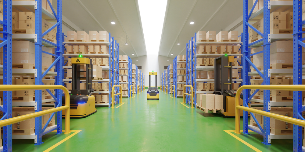 AGV robots in warehouses