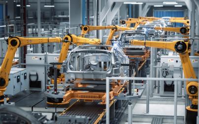 Car factory robots
