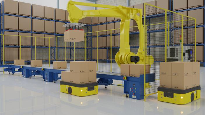 Robotic palletizing to automate stacking of goods on pallets